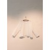 Blouse manches longues Uniforme, lin blanc