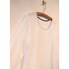 Blouse manches longues Uniforme, lin blanc