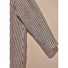 Pleated shirt, light stripes linen