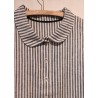 Chemise manches courtes, lin blanc