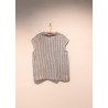 Uniform short sleeves shirt, light stripes linen