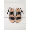 Wedge sandals Taizé, black leather