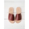 Sandales Tatane, cuir marron