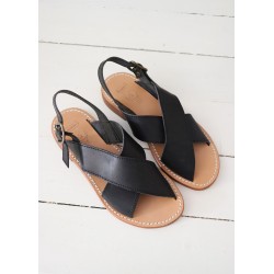 Sandals Uzes, black leather