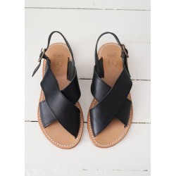 Sandals Uzes, black leather