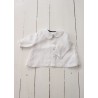 Blouse manches longues Uniforme, lin blanc