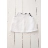 Blouse sans manches, lin blanc