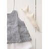 Sleeveless blouse, light stripes linen