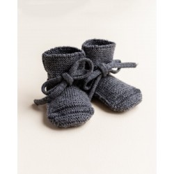 Merino Wool Booties - Dark Grey