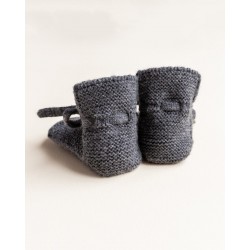 Merino Wool Booties - Dark Grey