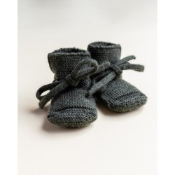 Merino Wool Booties - Pine