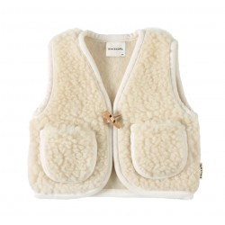 Gilet sans manches en peau de mouton