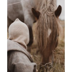 Cagoule en laine de mérinos - Gris sombre