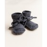 Merino Wool Booties - Dark Grey