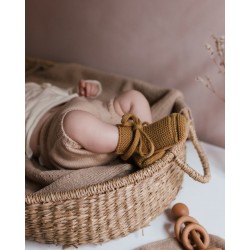 Chaussons en laine de mérinos - Beige