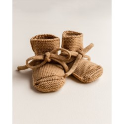 Chaussons en laine de mérinos - Beige