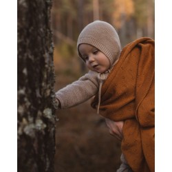 Bonnet Dolly en laine de mérinos - Beige