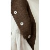 Baby jacket, brown wool drap