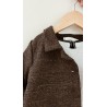 Baby jacket, brown wool drap