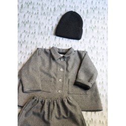 Veste bébé, lainage gris