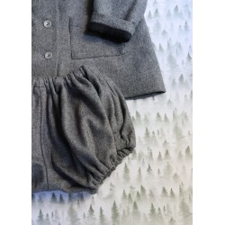 Veste bébé, lainage gris