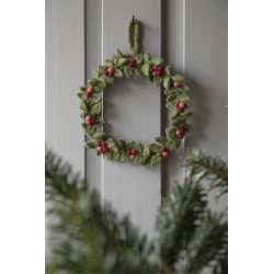 Wool grenn Wreath - brown