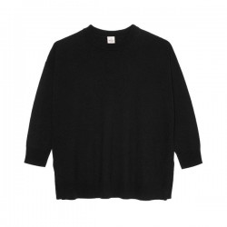 Jumper in merino wool, black