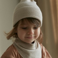 Light beanie in merino wool, oat