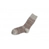 Wool Jacquard socks, grey and brown