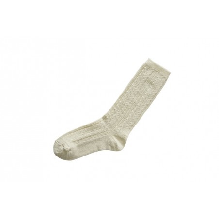 Chaussettes en laine et alpaga, blanc