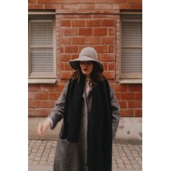 Claudine coat, herringbone wool drap