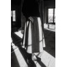 Long skirt, herringbone wool drap