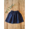 Skirt, indigo heavy linen