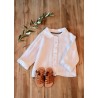 Uniform long sleeves shirt, white linen