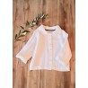 Uniform long sleeves shirt, white linen