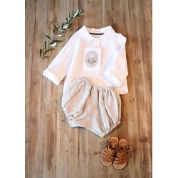 Tropeziennes enfant, cuir naturel