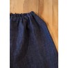 Pantalon sarouel, lin épais indigo