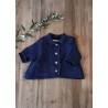 Baby jacket, indigo heavy linen