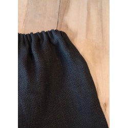 Classic trousers, black heavy linen