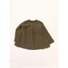 Pleated shirt, green linen