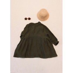 Blouse 11, green linen