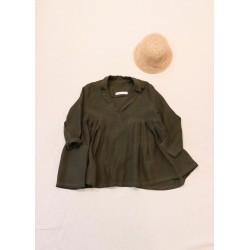 Blouse 11, green linen