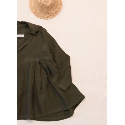 Blouse 11, green linen