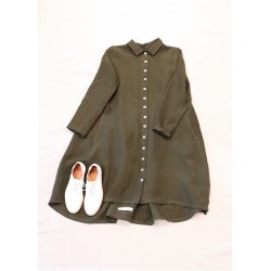 Robe 10, lin vert