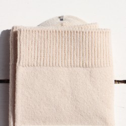 Short plain socks, beige