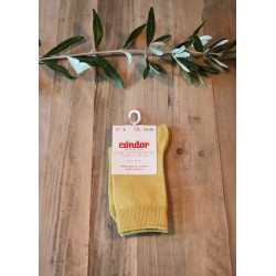 Short plain socks, mustard