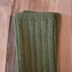 Ribbed knee high socks, seaweed