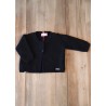 Garter stitch cardigan, black