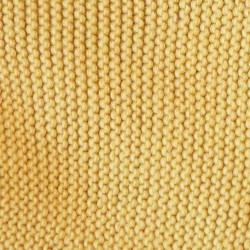 Garter stitch bonnet, mustard