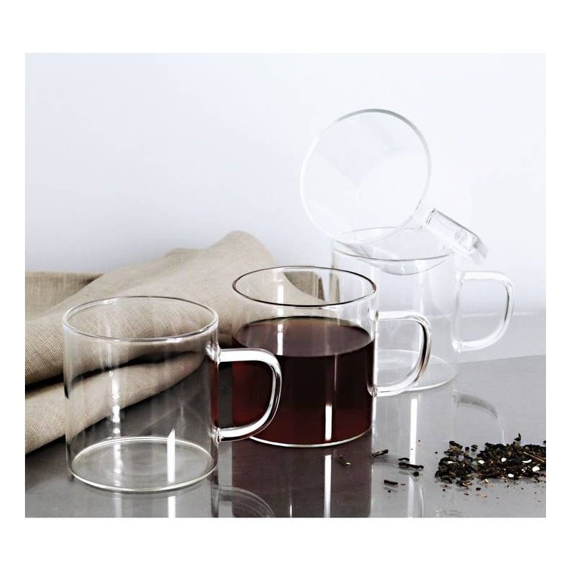 Set of 4 tea cups, glass